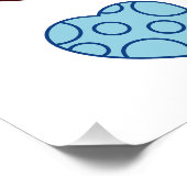 カラフルハート図形 ポスター (コーナー)