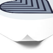 カラフルハート図形 ポスター (コーナー)