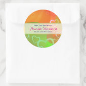 カラフルハート手作りキッチン焼いたグッズ ラウンドシール (バッグ)