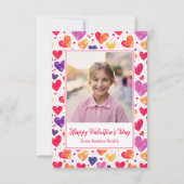 カラフルハート教室バレンタインの写真 ノートカード (正面)