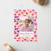 カラフルハート教室バレンタインの写真 ノートカード (正面/裏面インサイチュ)