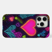 カラフルハート柄 iPhoneケース (裏面横)