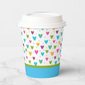 カラフルハート紙カップ 紙コップ (左)