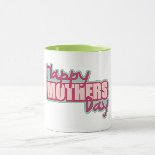 カラフルハート花の母の日 マグカップ (中央)