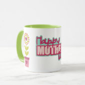 カラフルハート花の母の日 マグカップ (正面左)