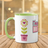 カラフルハート花の母の日 マグカップ