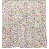 カラフルハート(ばちゃばちゃ)跳ねる絵を描、抽象芸術 シャワーカーテン (正面)