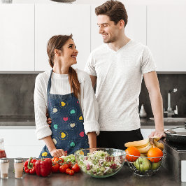 カラフルハート エプロン