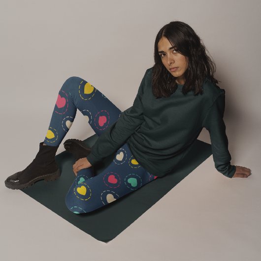 カラフルハート カプリレギンス