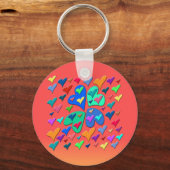 カラフルハート キーホルダー (正面)