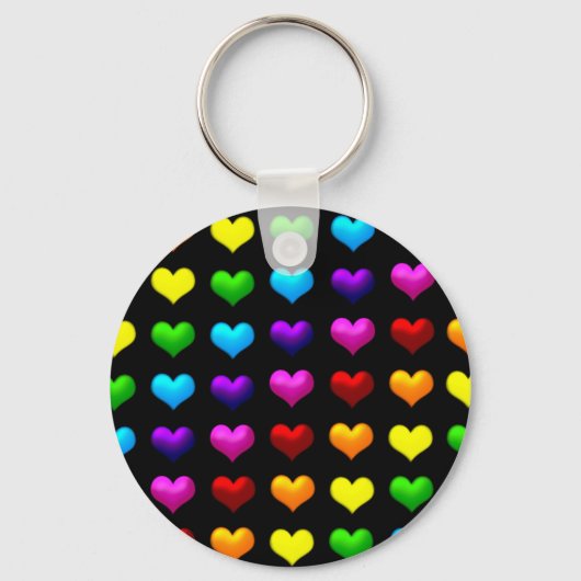 カラフルハート キーホルダー (正面)