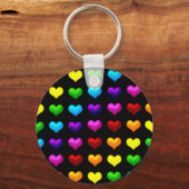カラフルハート キーホルダー (正面)