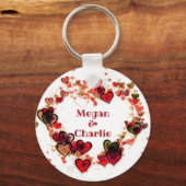 カラフルハート キーホルダー (正面)