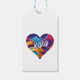 カラフルハート ギフトタグ