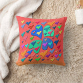 カラフルハート クッション (ブランケット)