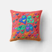 カラフルハート クッション (裏面)