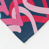 カラフルハート – グラフィティスタイル フリースブランケット (角)