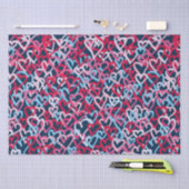 カラフルハート – グラフィティスタイル 薄葉紙 (クラフト)