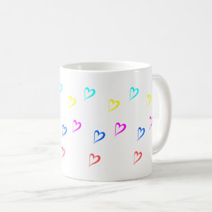カラフルハート コーヒーマグカップ