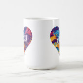 カラフルハート コーヒーマグカップ (中央)