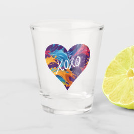 カラフルハート ショットグラス