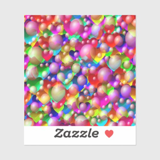 カラフルハート シール (シート)