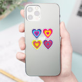 カラフルハート シール (スマートフォン)