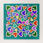 カラフルハート ジグソーパズル (横)