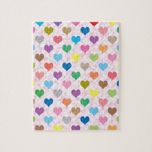 カラフルハート ジグソーパズル (縦)