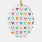 カラフルハート セラミックオーナメント (右)