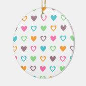 カラフルハート セラミックオーナメント (左)