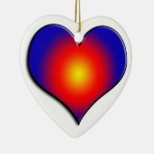 カラフルハート セラミックオーナメント (右)