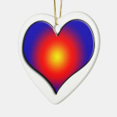カラフルハート セラミックオーナメント (左)