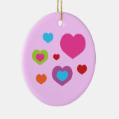 カラフルハート セラミックオーナメント (右)