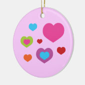 カラフルハート セラミックオーナメント (左)