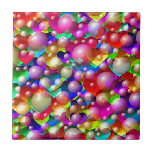 カラフルハート タイル (正面)