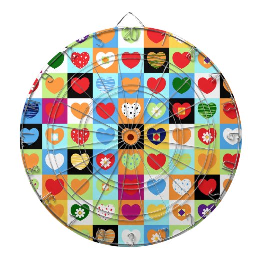 カラフルハート ダーツボード (正面)