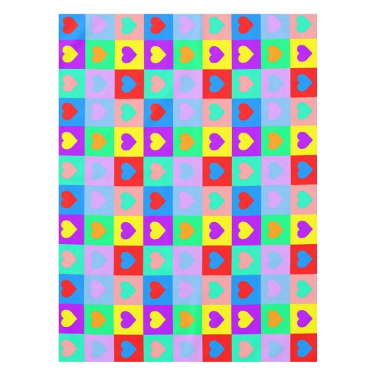 カラフルハート テーブルクロス (正面)