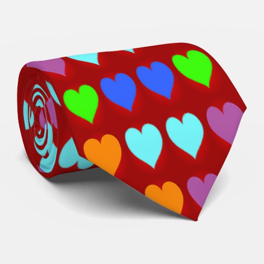 カラフルハート ネクタイ (ロール)