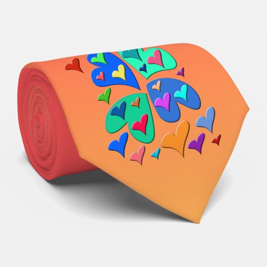 カラフルハート ネクタイ (ロール)