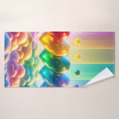 カラフルハート バスタオル (バスタオル)