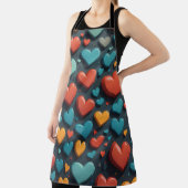 カラフルハート、バレンタイン エプロン (インサイチュ)