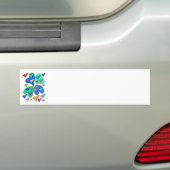カラフルハート バンパーステッカー (車上)