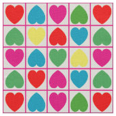 カラフルハート ファブリック (クローズアップ)