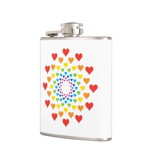 カラフルハート フラスク (左)