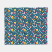 カラフルハート フリースブランケット (正面(横))