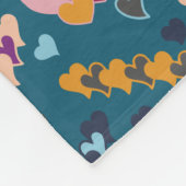 カラフルハート フリースブランケット (角)