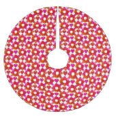 カラフルハート ブラッシュドポリエステルツリースカート (正面)