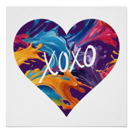 カラフルハート ポスター