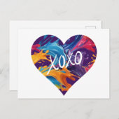 カラフルハート ポストカード (正面/裏面)